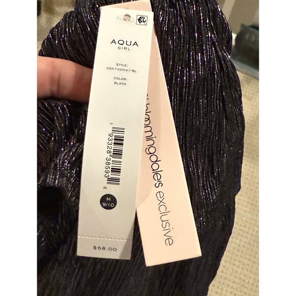 AQUA Girls Tiered Metallic Mini Skirt โ Sizeโ 9/10 NWT โจ๐ค - Picture 4 of 4